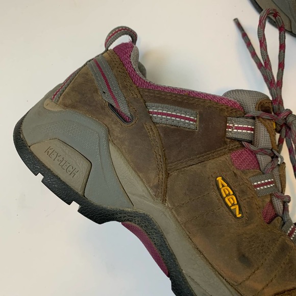 Keen Shoe Size 8M Lace-up Key-Tech Brown Closed-toe Hiking Oil & Slip - Picture 6 of 15